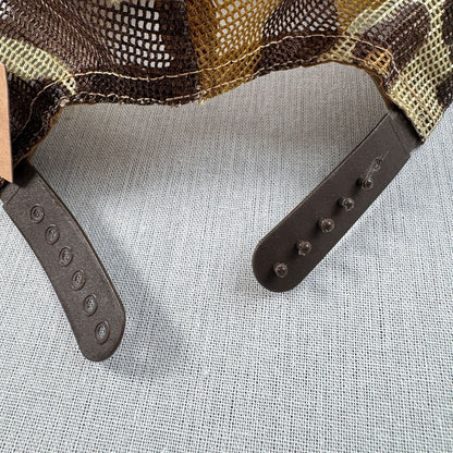90s USA製 メッシュキャップ 迷彩 miller time カモ柄 帽子 スナップバック 2603-0322