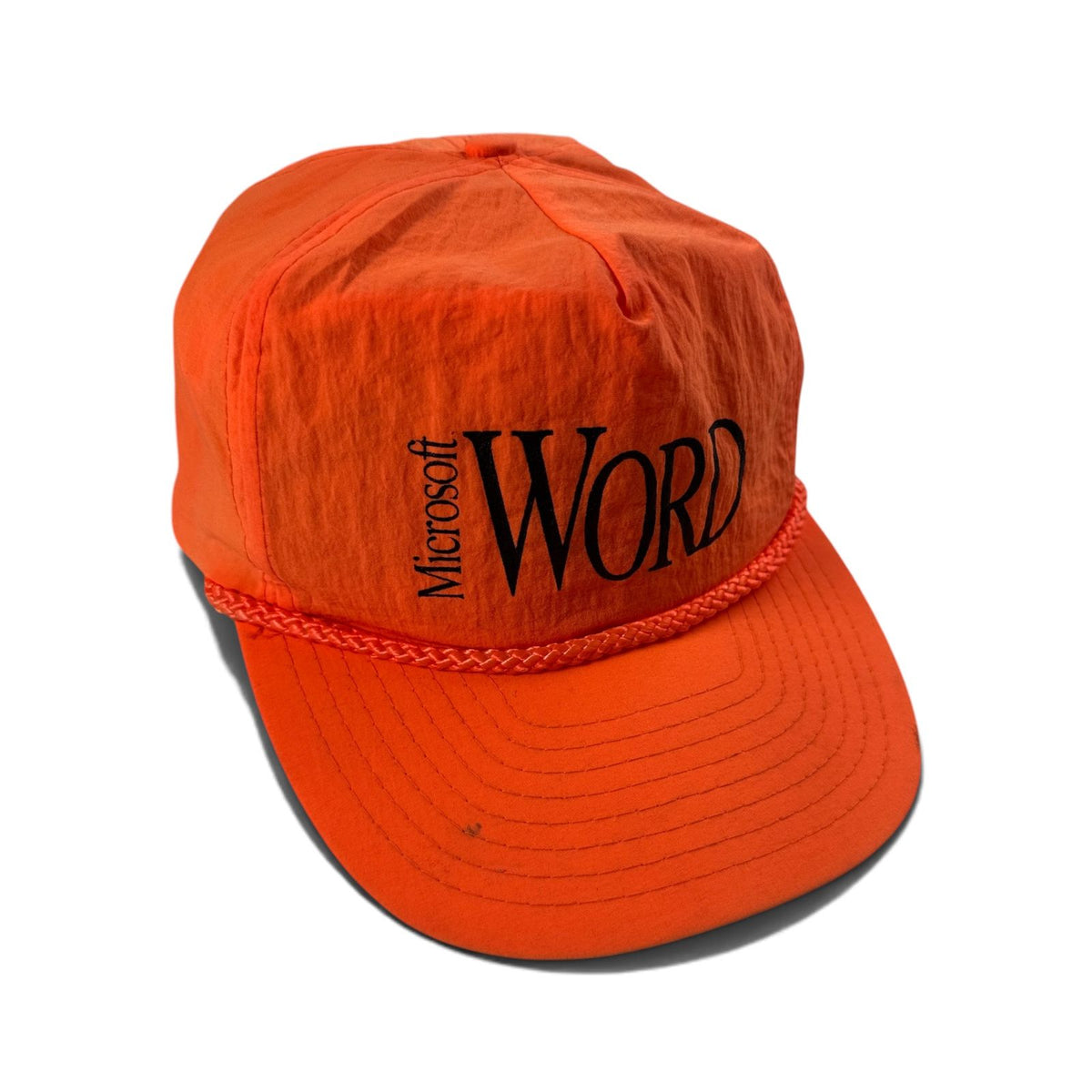 80s 90s マイクロソフト ワード キャップ Microsoft word 企業 オレンジ nissin cap 蛍光色 2607-0072