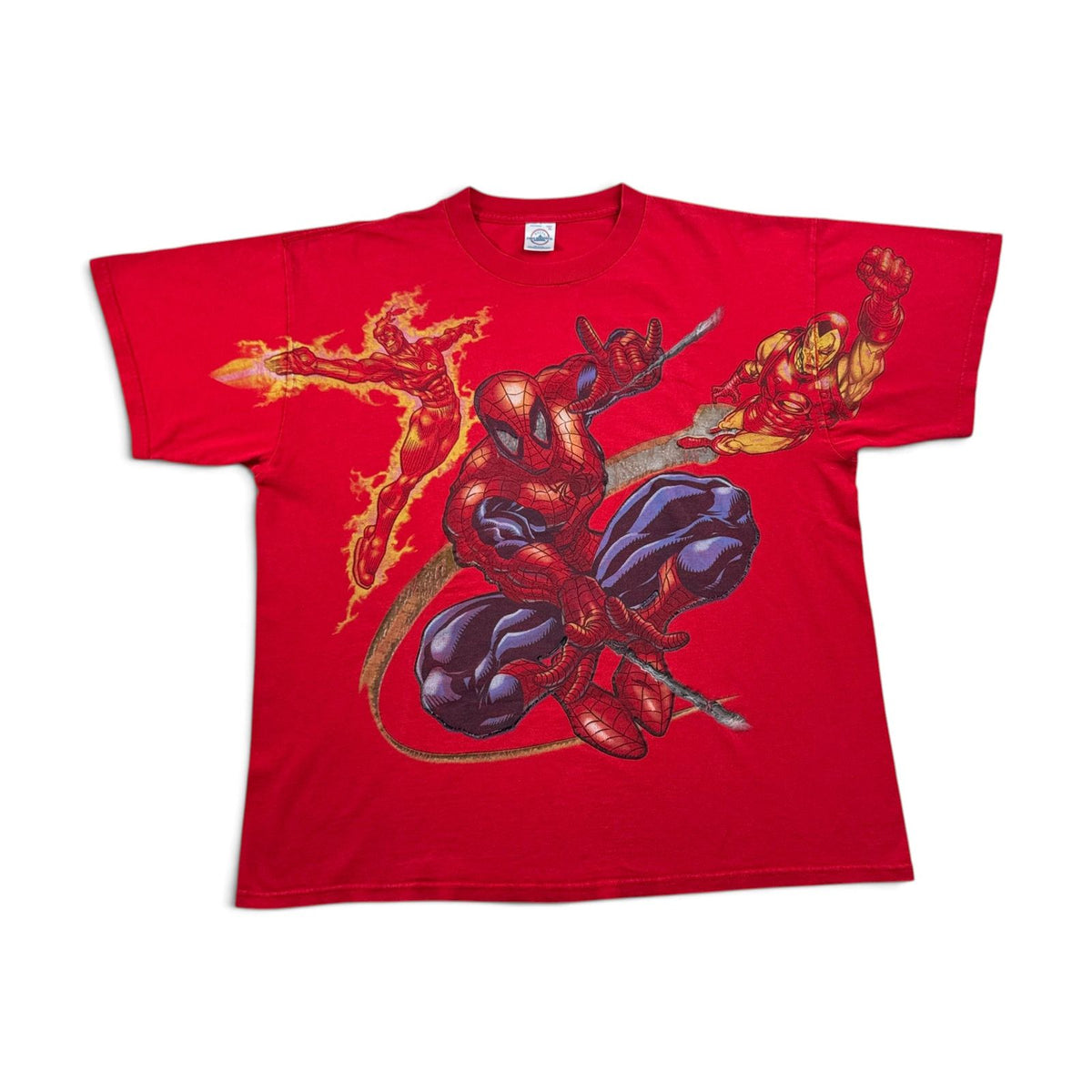 00s スパイダーマン SPIDERMAN Tシャツ 映画 ムービー アイアンマン 赤 デルタ XL 2603-0212