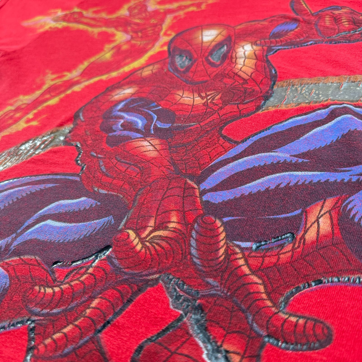 00s スパイダーマン SPIDERMAN Tシャツ 映画 ムービー アイアンマン 赤 デルタ XL 2603-0212