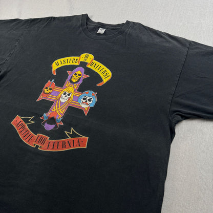 00s ガンズアンドローゼス GUNS N ROSES バンドT Tシャツ 黒 Tee Fury 2XL ボックスシルエット 2603-0211