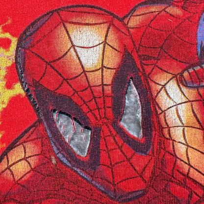 00s スパイダーマン SPIDERMAN Tシャツ 映画 ムービー アイアンマン 赤 デルタ XL 2603-0212