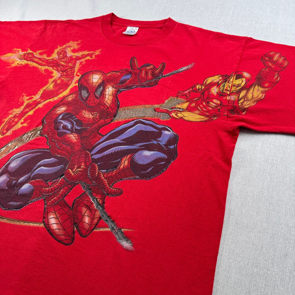 00s スパイダーマン SPIDERMAN Tシャツ 映画 ムービー アイアンマン 赤 デルタ XL 2603-0212