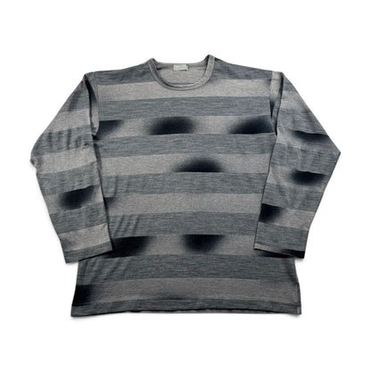 90s コムデギャルソン COMME des GARCONS HOMME ボーダー ロンT グレー オンブレ 長袖 シャドウ 2603-0236