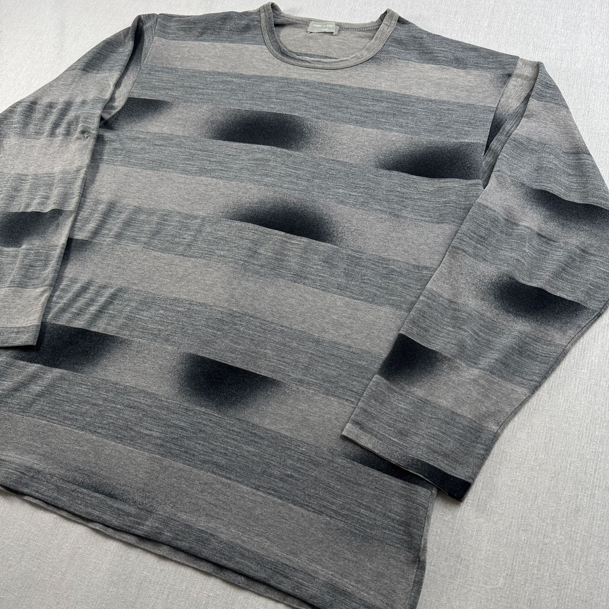 90s コムデギャルソン COMME des GARCONS HOMME ボーダー ロンT グレー オンブレ 長袖 シャドウ 2603-0236
