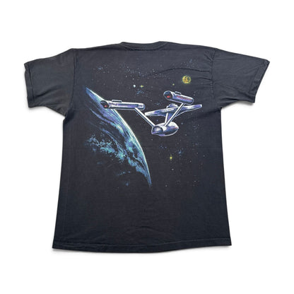 90s STAR TREK 1991 25周年 25th USA製 Tシャツ 映画 ムービー Tシャツ XL 黒 スタートレック ボックスシルエット シングルステッチ 2603-0256
