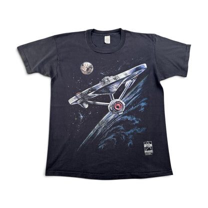 90s STAR TREK 1991 25周年 25th USA製 Tシャツ 映画 ムービー Tシャツ XL 黒 スタートレック ボックスシルエット シングルステッチ 2603-0256