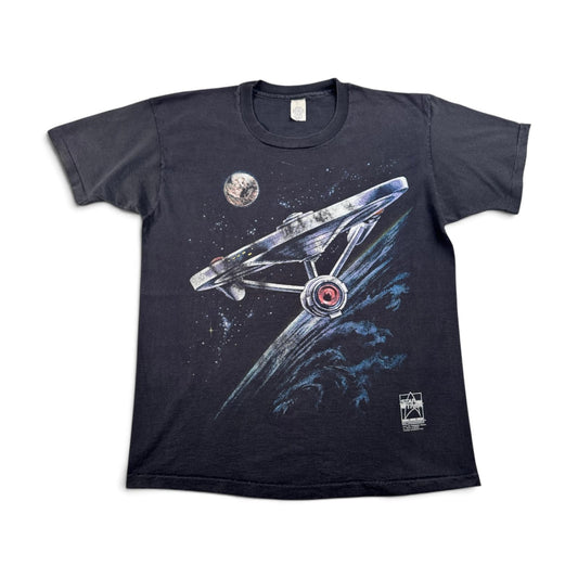 90s STAR TREK 1991 25周年 25th USA製 Tシャツ 映画 ムービー Tシャツ XL 黒 スタートレック ボックスシルエット シングルステッチ 2603-0256