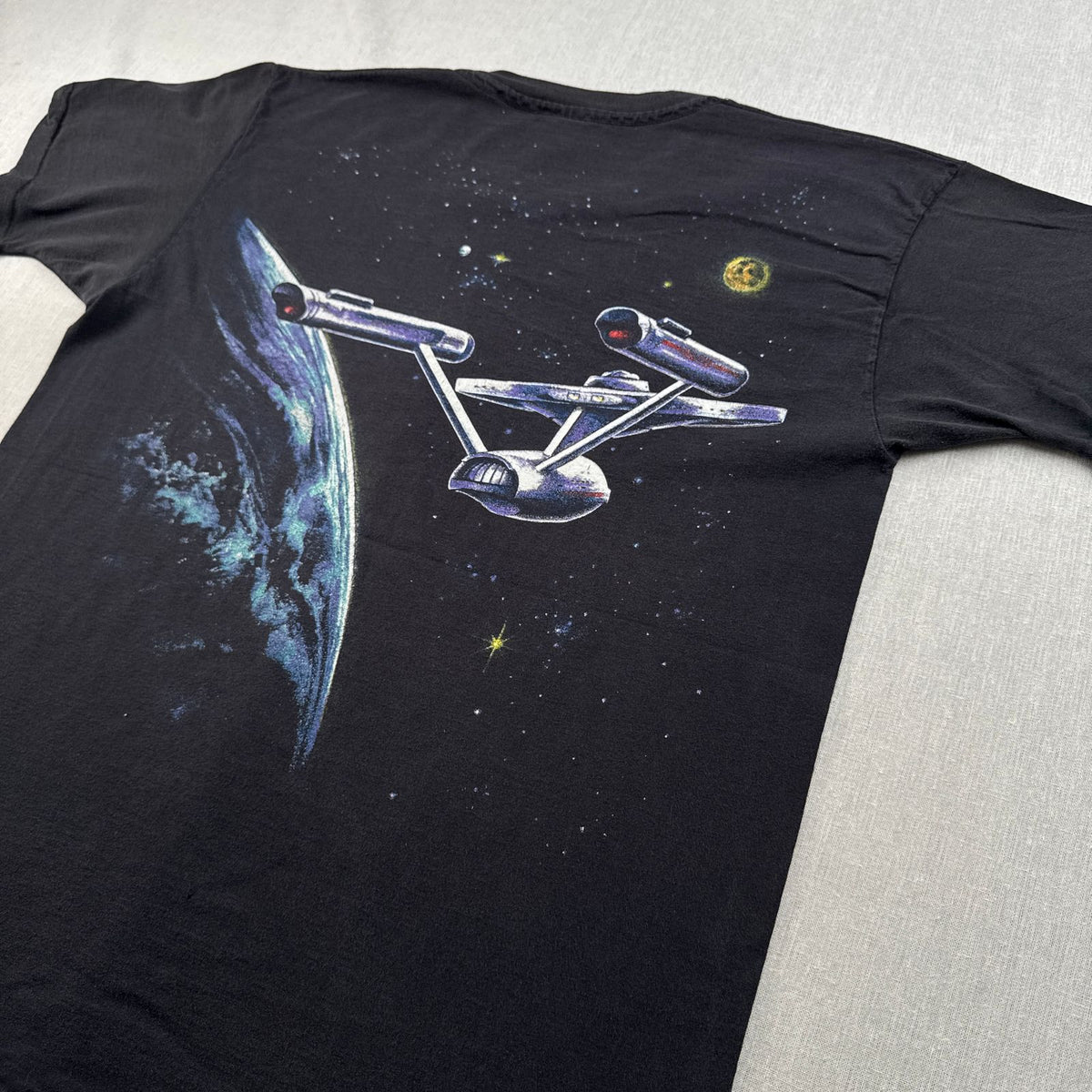 90s STAR TREK 1991 25周年 25th USA製 Tシャツ 映画 ムービー Tシャツ XL 黒 スタートレック ボックスシルエット シングルステッチ 2603-0256
