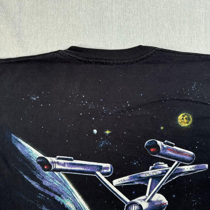 90s STAR TREK 1991 25周年 25th USA製 Tシャツ 映画 ムービー Tシャツ XL 黒 スタートレック ボックスシルエット シングルステッチ 2603-0256