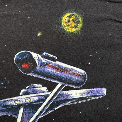 90s STAR TREK 1991 25周年 25th USA製 Tシャツ 映画 ムービー Tシャツ XL 黒 スタートレック ボックスシルエット シングルステッチ 2603-0256