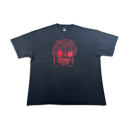 90s スケボー Tシャツ NHS クリーチャー creature 黒 2XL オールドスケート ボックスシルエット 2603-0259