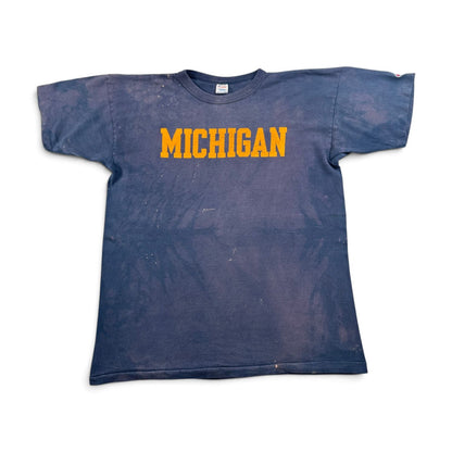 80s champion MICHIGAN T シャツ トリコタグ USA製 XL チャンピオン ネイビー フェード 2603-0260