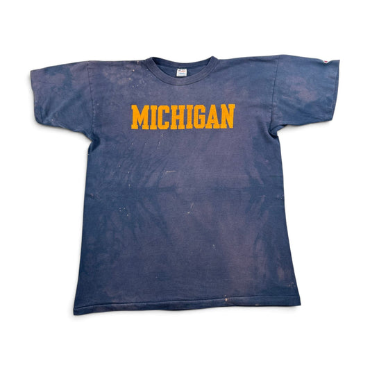 80s champion MICHIGAN T シャツ トリコタグ USA製 XL チャンピオン ネイビー フェード 2603-0260