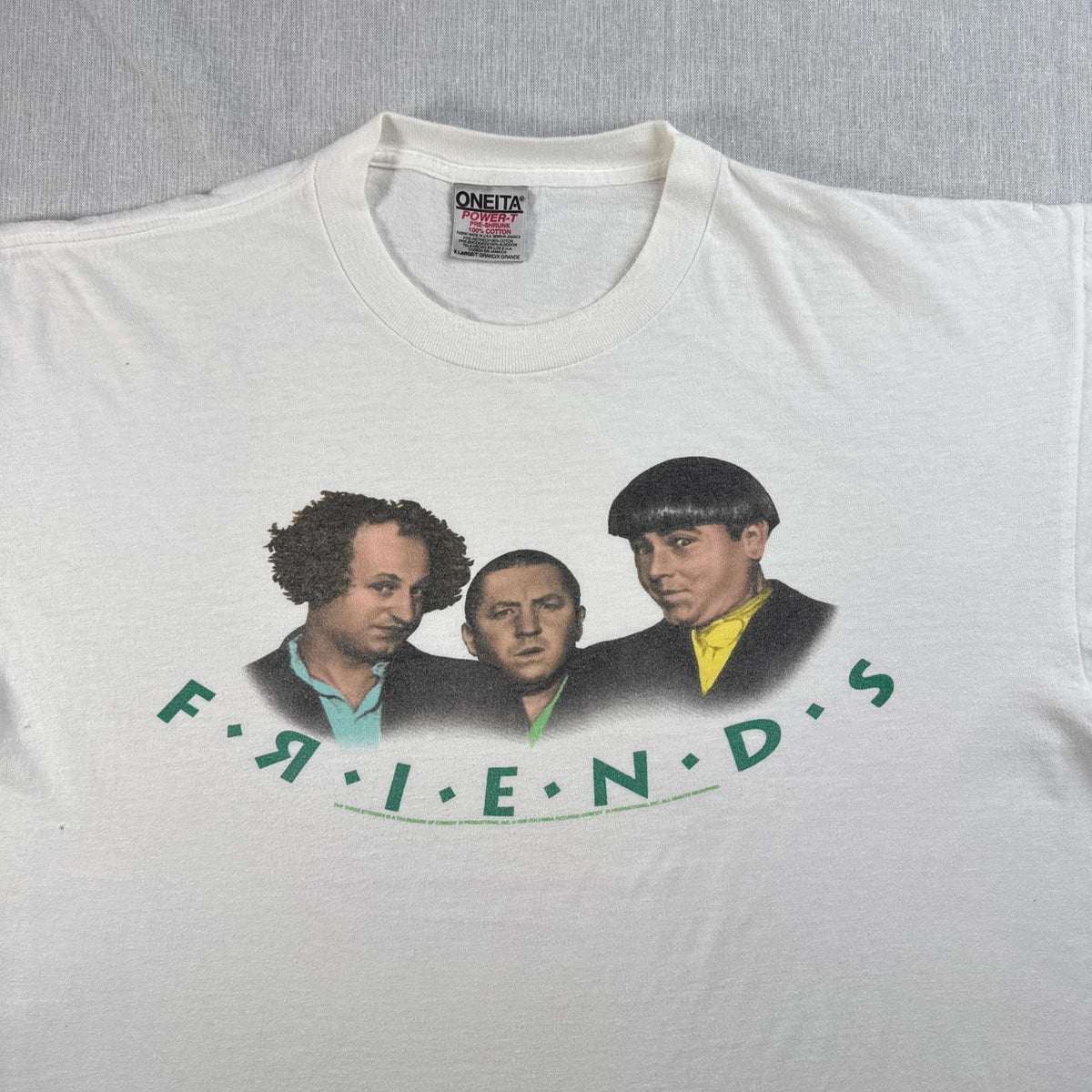 90s 3バカ大将 FRIENDS パロディ 映画 ムービー Tシャツ XL The Three Stooges フレンズ シングルステッチ 2603-0258