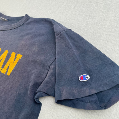 80s champion MICHIGAN T シャツ トリコタグ USA製 XL チャンピオン ネイビー フェード 2603-0260