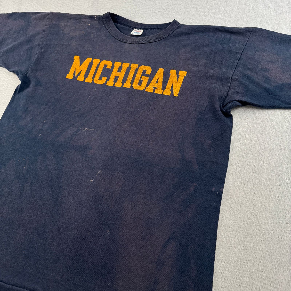 80s champion MICHIGAN T シャツ トリコタグ USA製 XL チャンピオン ネイビー フェード 2603-0260
