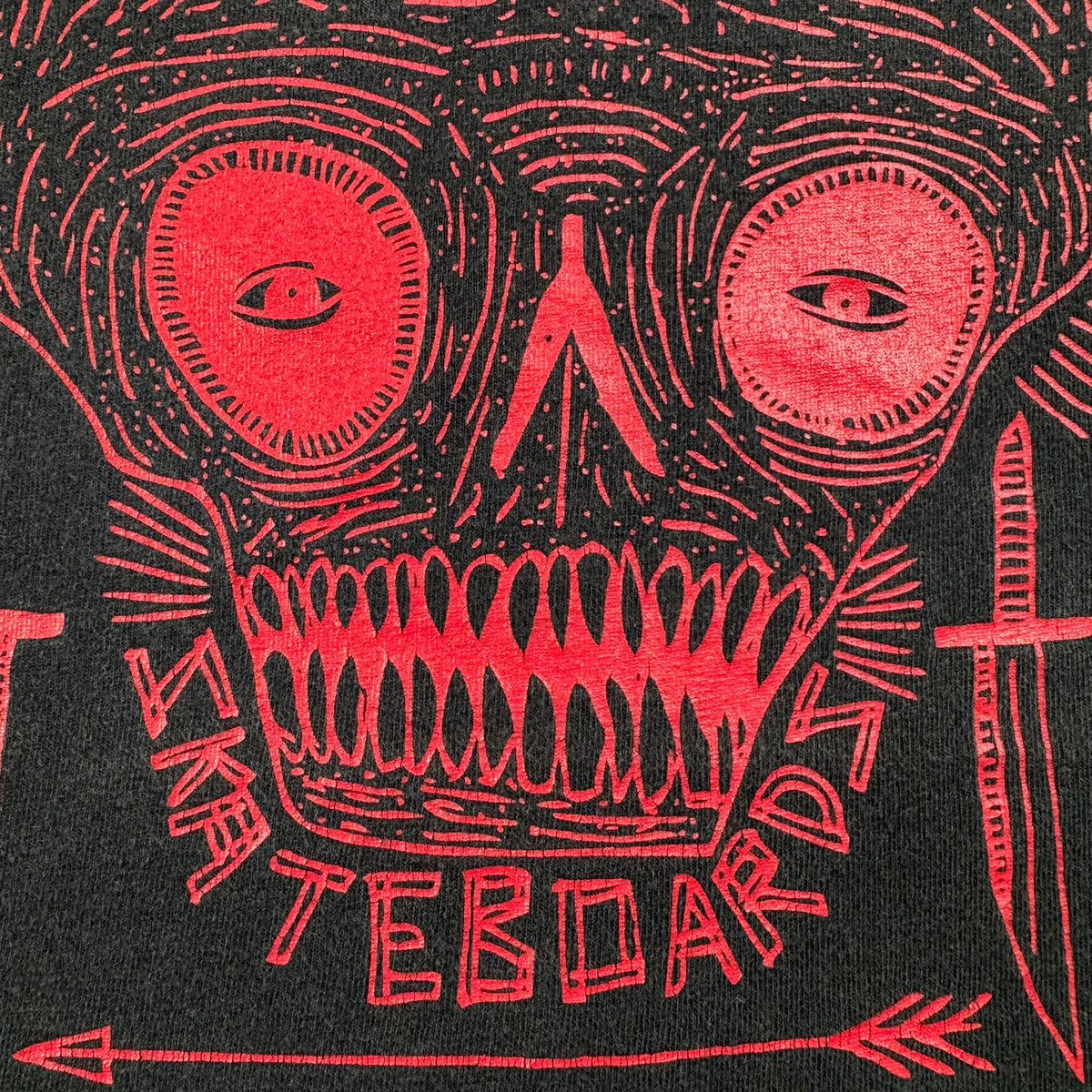 90s スケボー Tシャツ NHS クリーチャー creature 黒 2XL オールドスケート ボックスシルエット 2603-0259
