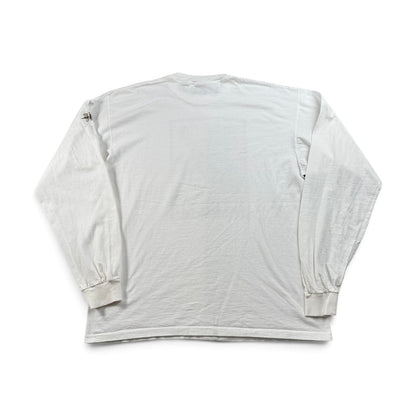 90s USA製 アートT Tシャツ Mary Engelbreit 白 ロンT 長袖 XL IT'S GOOD TO BE QUEEN シングルステッチ 2603-0262