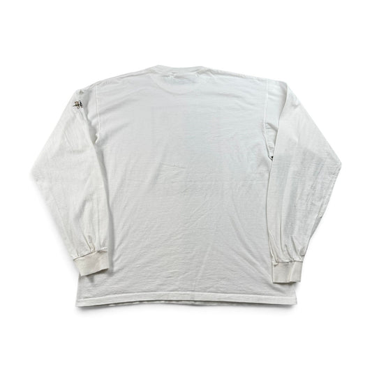 90s USA製 アートT Tシャツ Mary Engelbreit 白 ロンT 長袖 XL IT'S GOOD TO BE QUEEN シングルステッチ 2603-0262