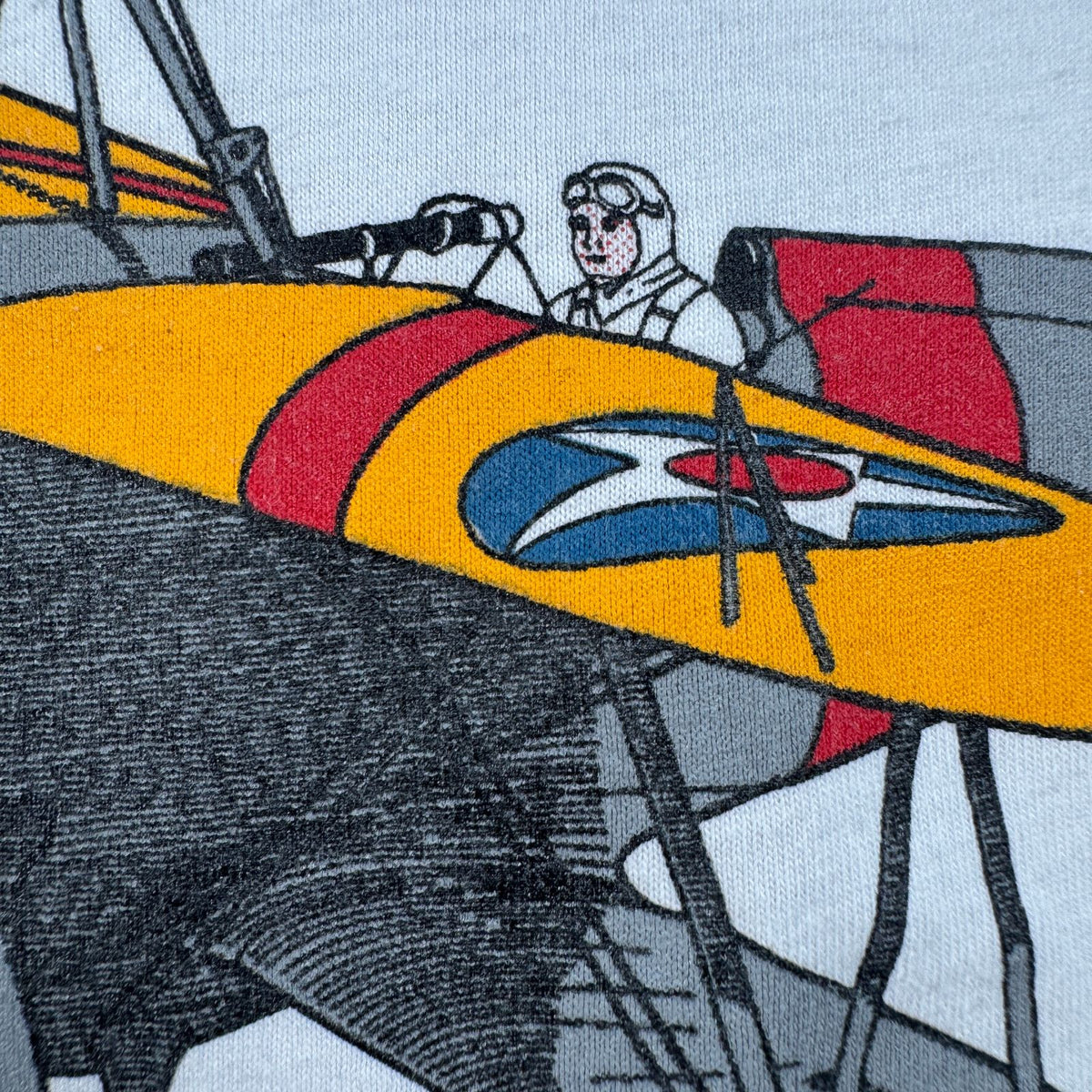 90s Tシャツ USS 飛行機 白 アートT USA製 白 XL オールドイングリッシュ classic wings シングルステッチ 2603-0261