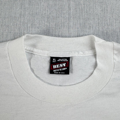 90s Tシャツ USS 飛行機 白 アートT USA製 白 XL オールドイングリッシュ classic wings シングルステッチ 2603-0261