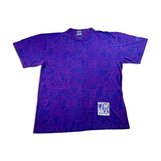 90s USA製 NIKE ナイキ 総柄 AOP アーバンジャングルジム 紫 アートT M Tシャツ stussy 2603-0264