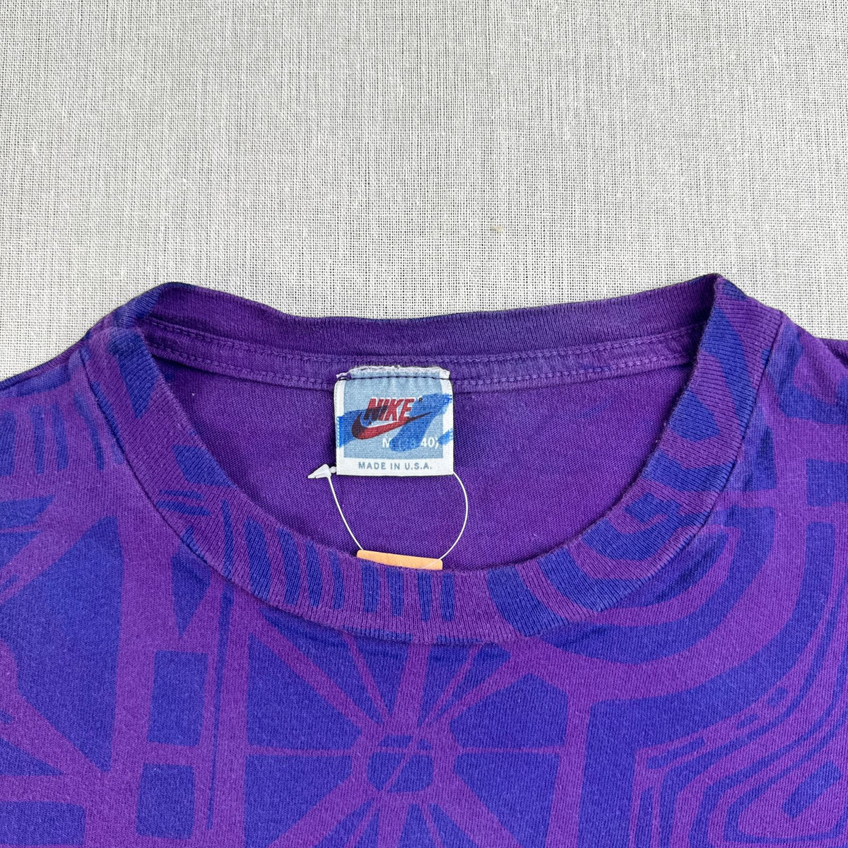 90s USA製 NIKE ナイキ 総柄 AOP アーバンジャングルジム 紫 アートT M Tシャツ stussy 2603-0264