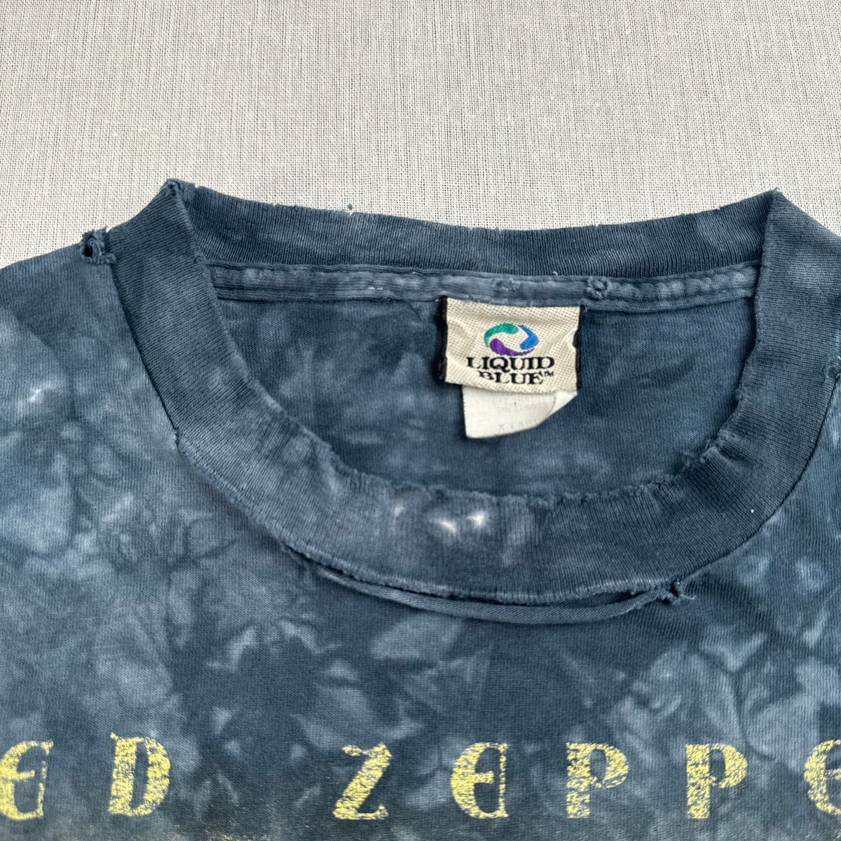 00s LED ZEPPELIN レッドツェッペリン タイダイ バンドT Tシャツ Physical Graffiti リキッドブルー グランジ 青 2603-0267