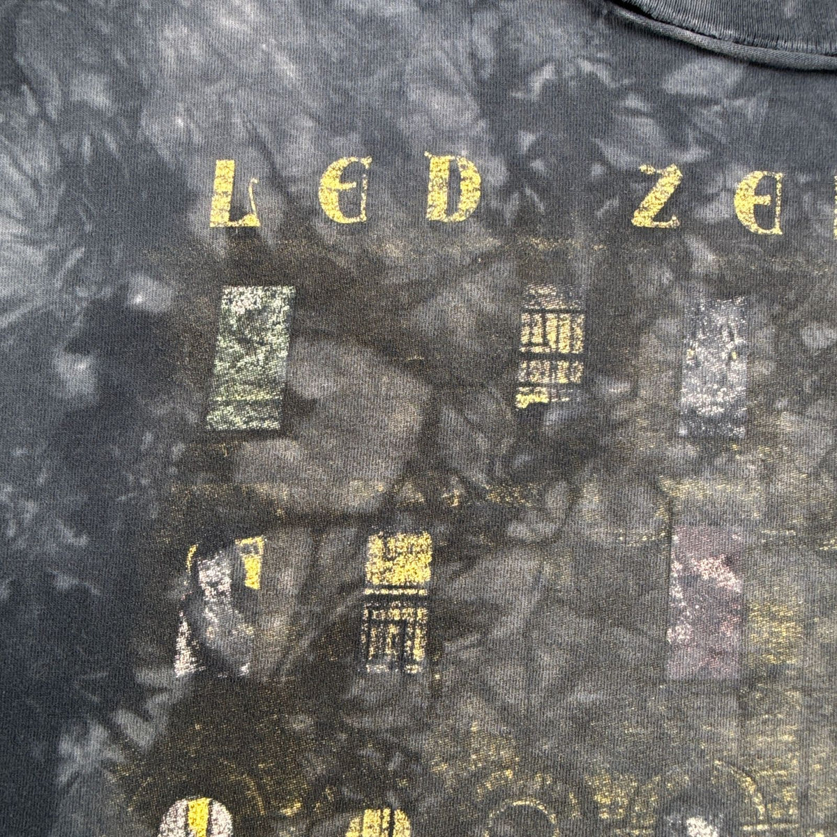00s LED ZEPPELIN レッドツェッペリン タイダイ バンドT Tシャツ Physical Graffiti リキッドブルー グランジ 青 2603-0267