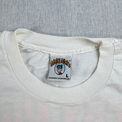90s エロT アートT TRICKY DICK'S USA製 パーティ Tシャツ 白 L シングルステッチ 2603-0266