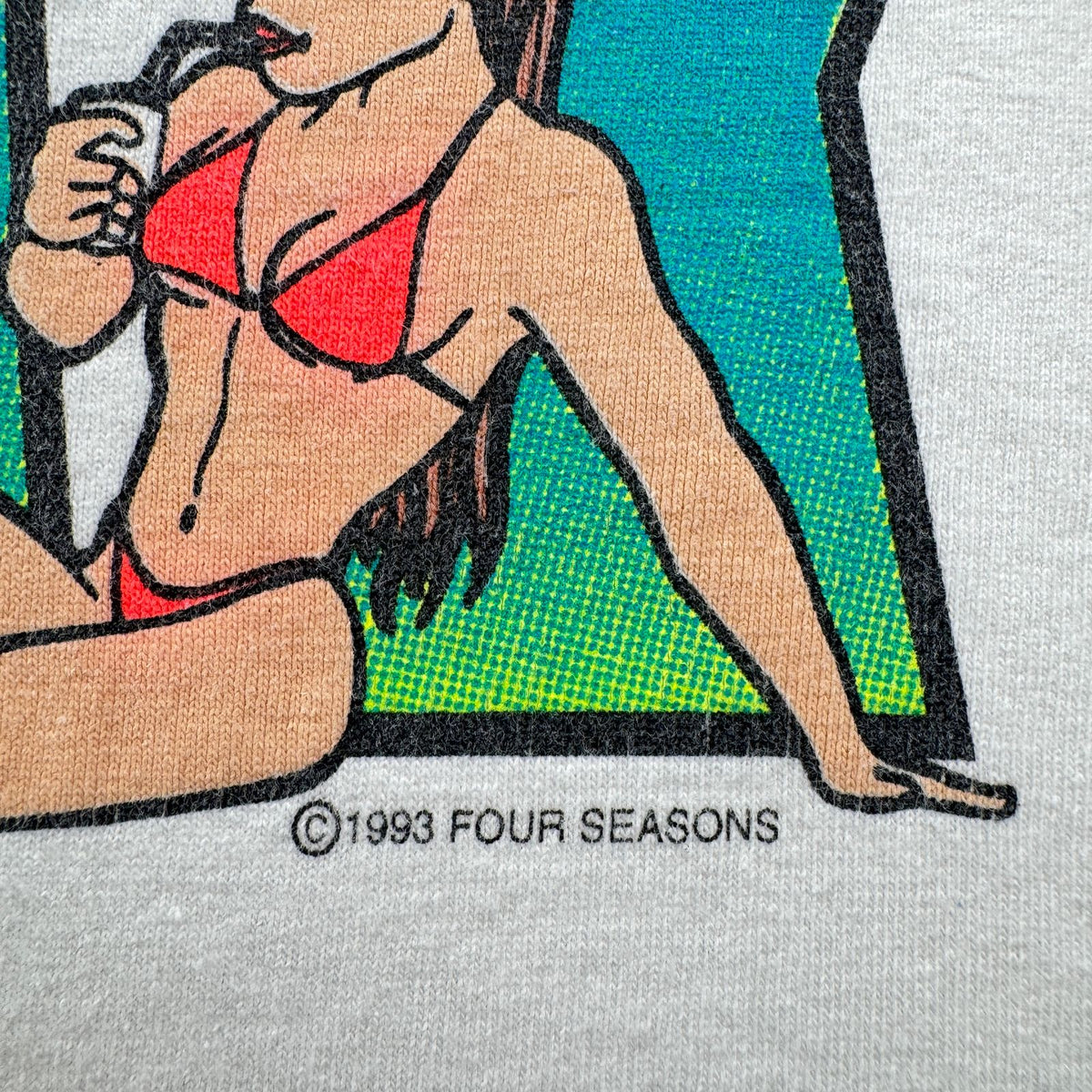 90s エロT アートT TRICKY DICK'S USA製 パーティ Tシャツ 白 L シングルステッチ 2603-0266