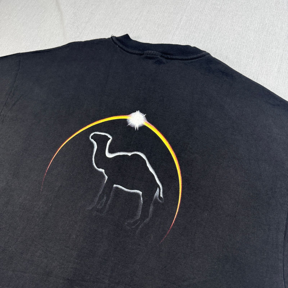 90s 00s Camel キャメル Tシャツ タバコ 企業 両面プリント ポケット hanes XL 黒 ポケT 2603-0274