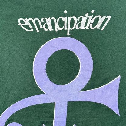 90s PRINCE プリンス Emancipation Tシャツ バンドT XL 緑 グリーン フルーツオブザルーム シングルステッチ 2603-0276