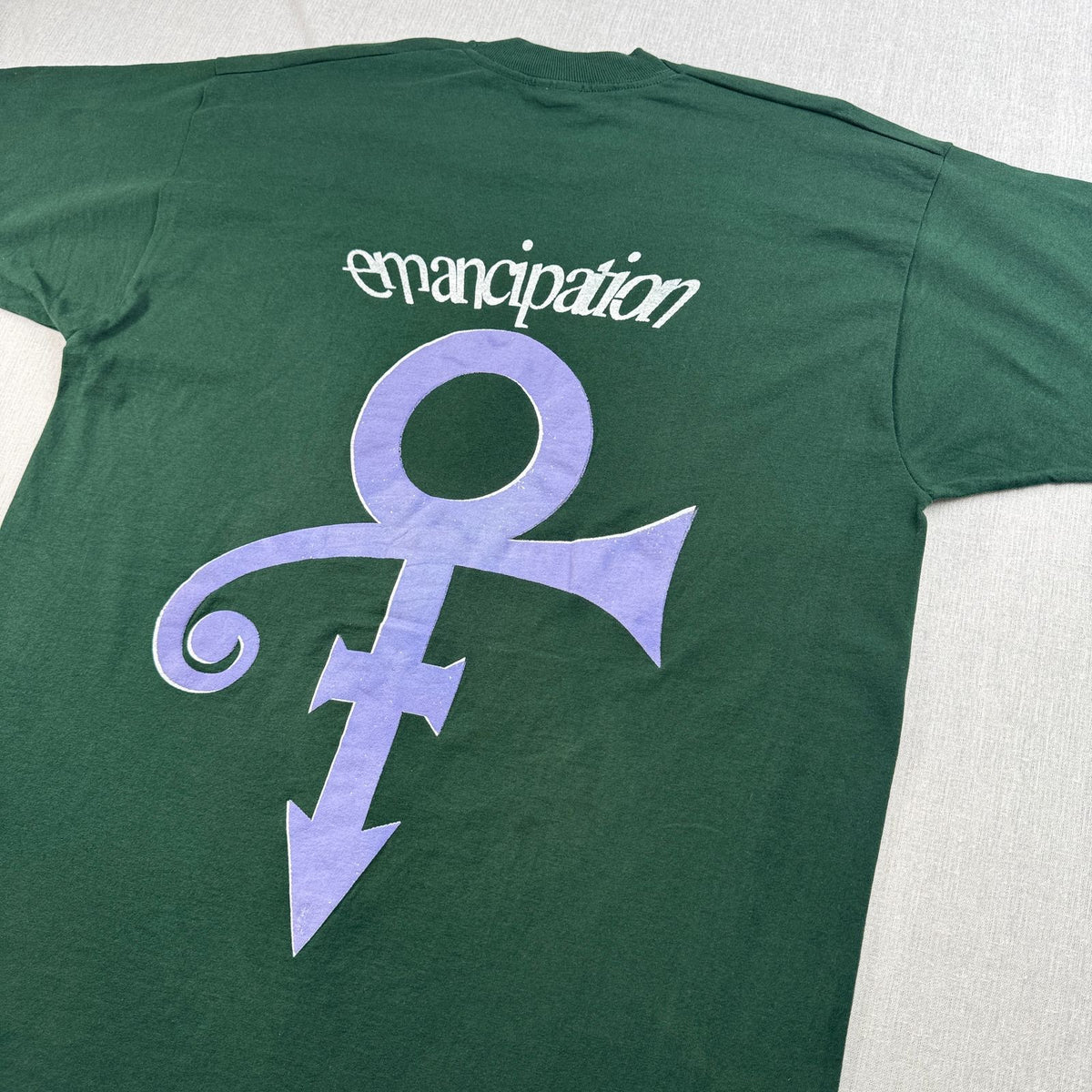 90s PRINCE プリンス Emancipation Tシャツ バンドT XL 緑 グリーン フルーツオブザルーム シングルステッチ 2603-0276