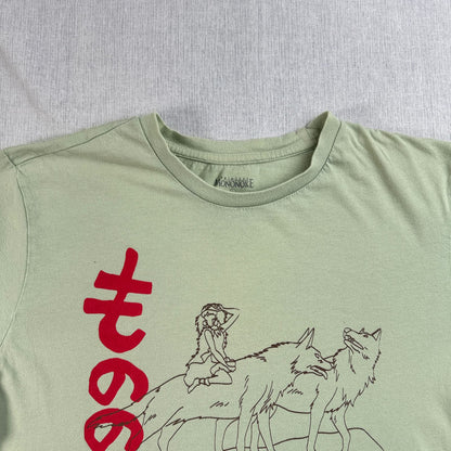00s もののけ姫 スタジオジブリ Tシャツ カーキ 緑 L 2603-0284