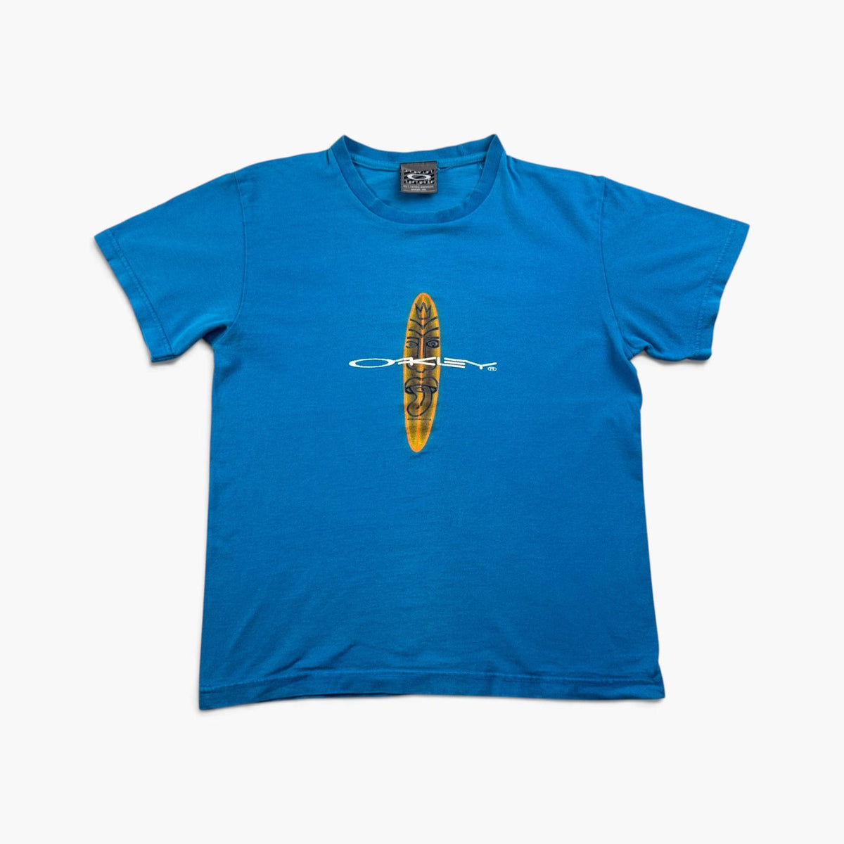 90s OAKLEY オークリー Tシャツ サーフボード surf 青 水色 2603-0291