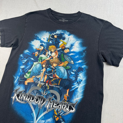 00s キングダムハーツ 2 ディズニー Tシャツ 黒 M ゲーム KINGDOM HEARTS フェード 2603-0285