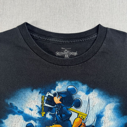 00s キングダムハーツ 2 ディズニー Tシャツ 黒 M ゲーム KINGDOM HEARTS フェード 2603-0285