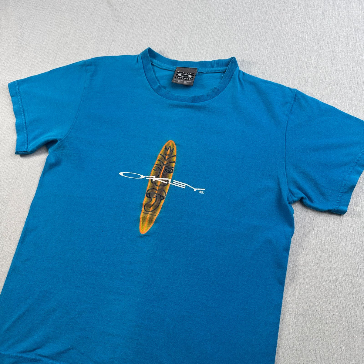 90s OAKLEY オークリー Tシャツ サーフボード surf 青 水色 2603-0291