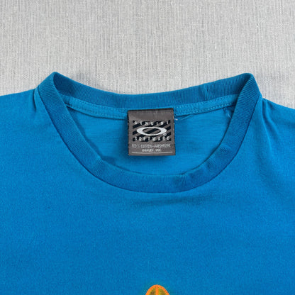 90s OAKLEY オークリー Tシャツ サーフボード surf 青 水色 2603-0291