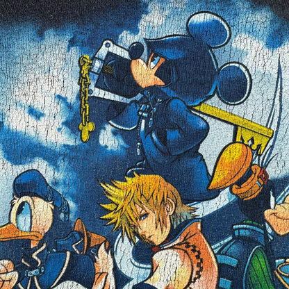 00s キングダムハーツ 2 ディズニー Tシャツ 黒 M ゲーム KINGDOM HEARTS フェード 2603-0285
