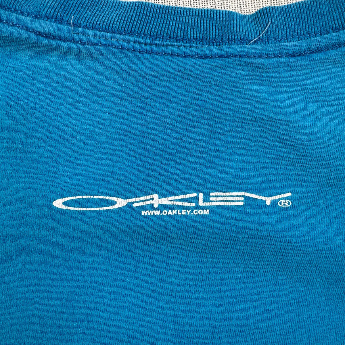 90s OAKLEY オークリー Tシャツ サーフボード surf 青 水色 2603-0291