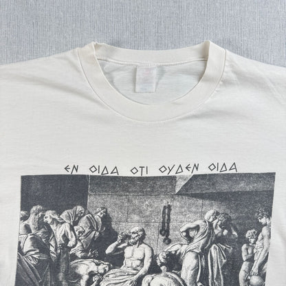 00s ソクラテスの死 アートT Tシャツ ジャック ルイス ダヴィッド ソクラテス 白 2603-0294