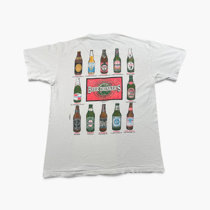 90s USA製 お酒 ビール BEER アートT Tシャツ 白 XL anvil シングルステッチ 1994 2603-0295