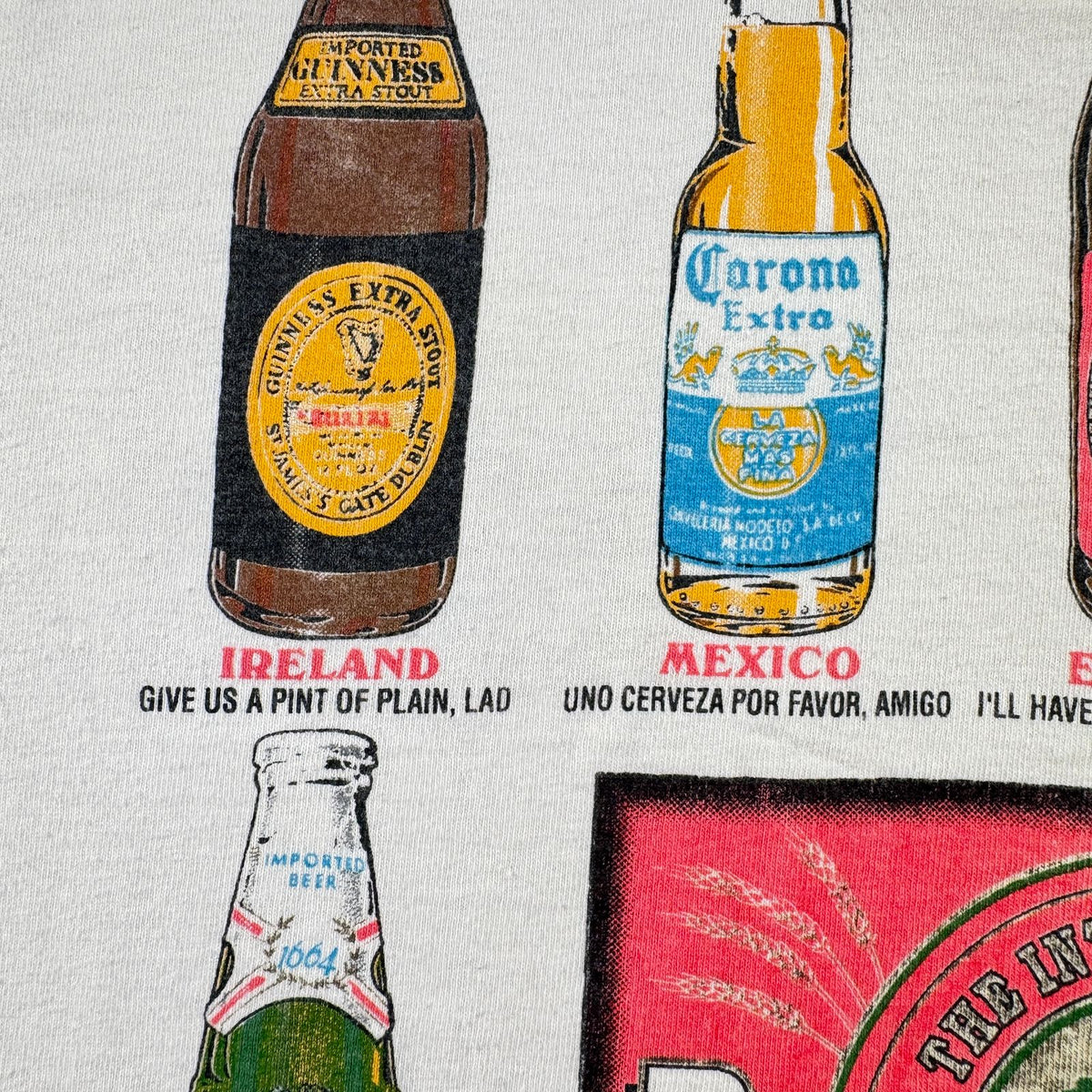 90s USA製 お酒 ビール BEER アートT Tシャツ 白 XL anvil シングルステッチ 1994 2603-0295