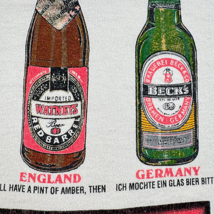90s USA製 お酒 ビール BEER アートT Tシャツ 白 XL anvil シングルステッチ 1994 2603-0295
