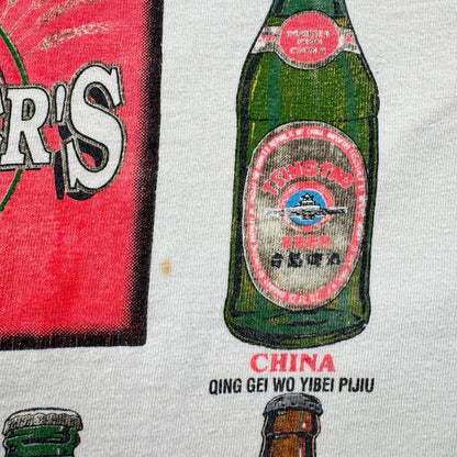 90s USA製 お酒 ビール BEER アートT Tシャツ 白 XL anvil シングルステッチ 1994 2603-0295