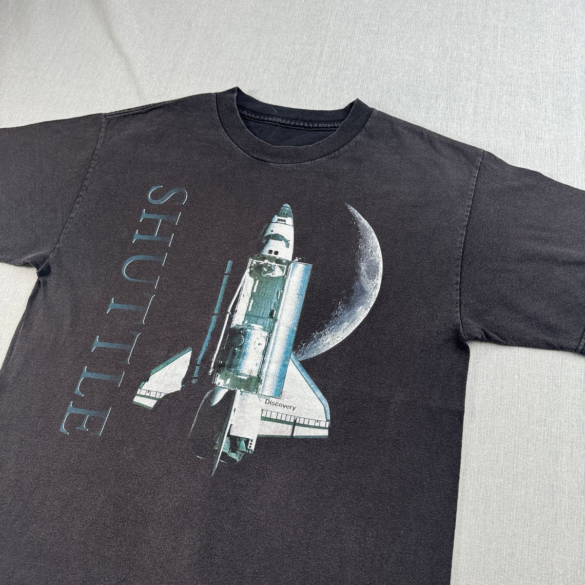00s NASA ロケット スペース 宇宙 Tシャツ shuttle Discovery黒 スペースシャトル 2603-0306