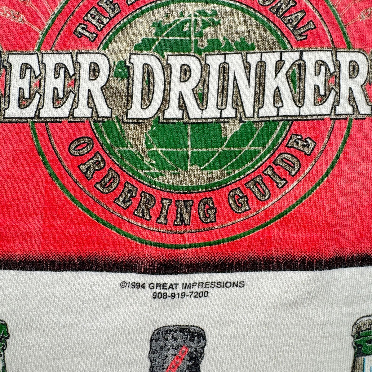 90s USA製 お酒 ビール BEER アートT Tシャツ 白 XL anvil シングルステッチ 1994 2603-0295